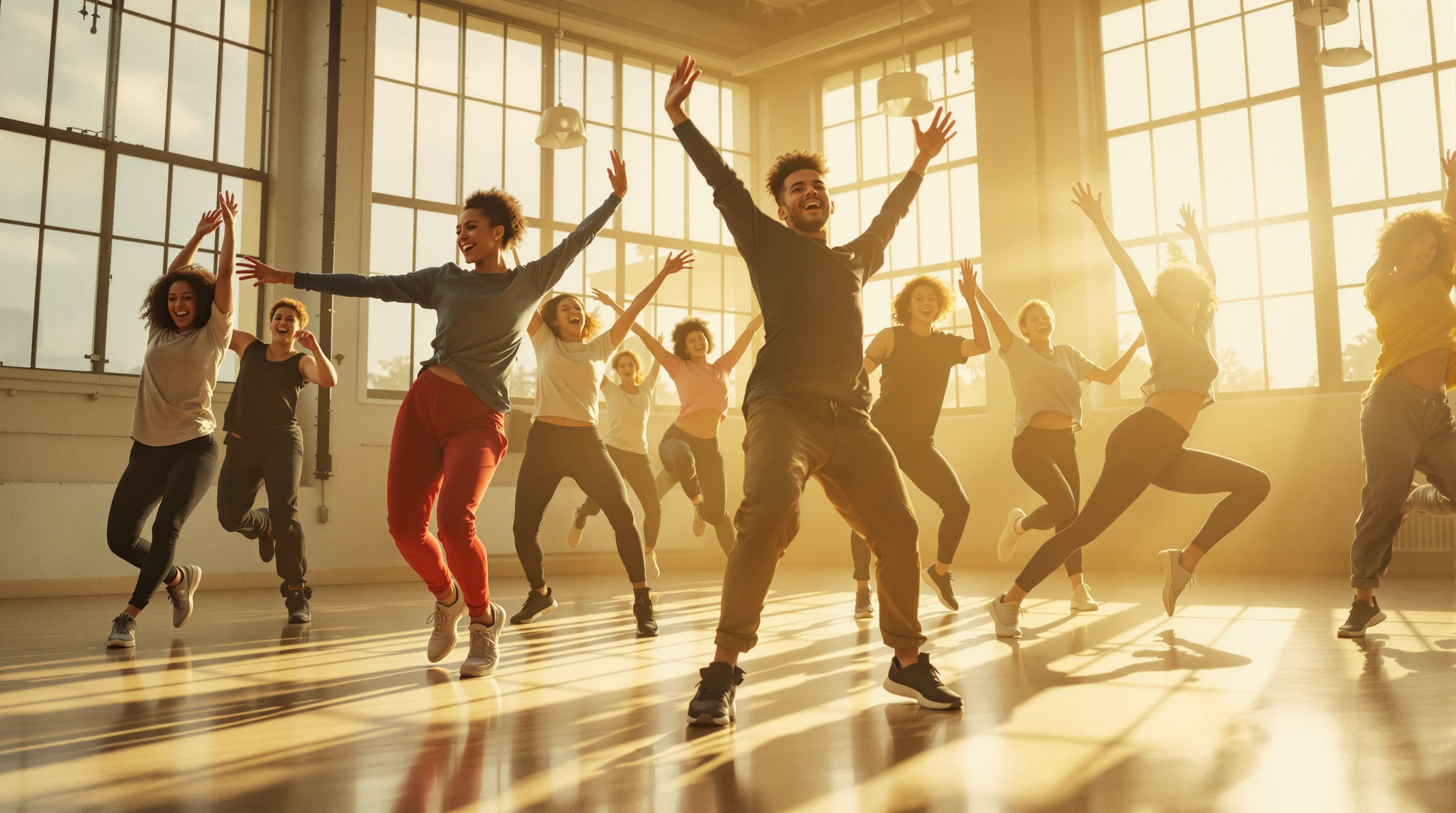 Clase de danza en un estudio